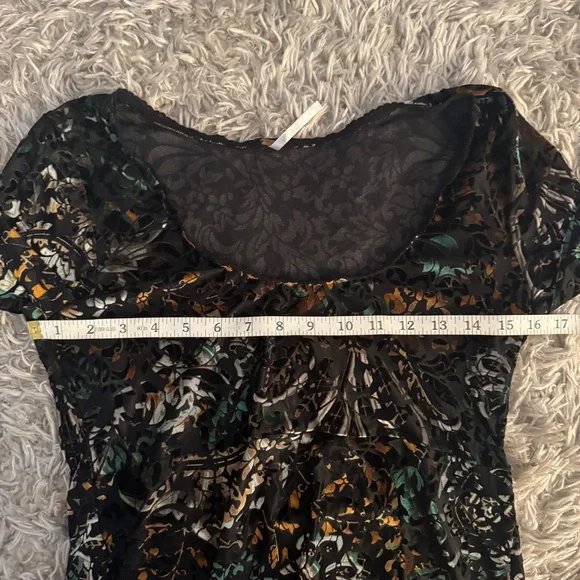 Free People Black Velvet Crop Sleeve Dress - Picture 3 of 7